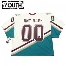Anaheim Ducks Mighty Ducks Custom CCM Throwback Wit Authentic Shirt - Kinderen